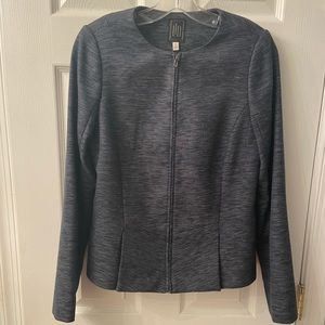 NWT The Limited Zip Front Blazer, S, Grey/Blue